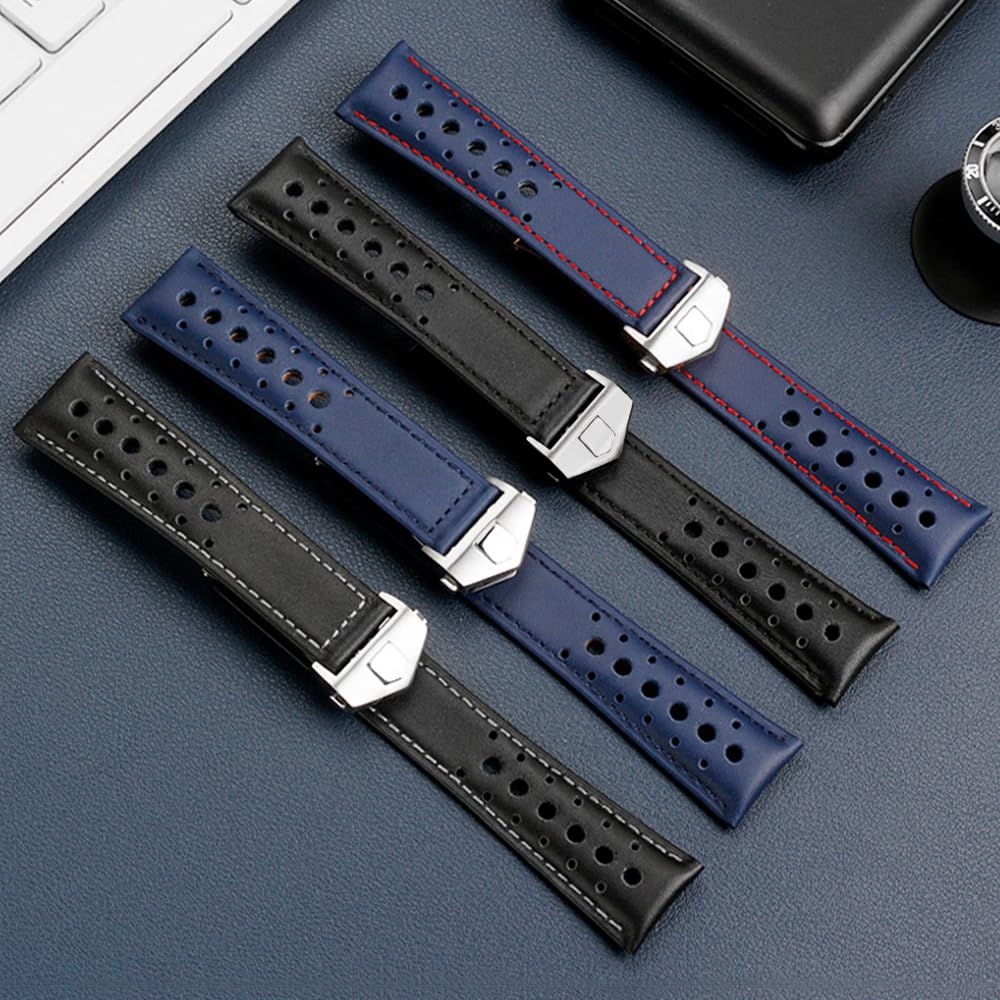 TAG 22mm Watch Strap Watch Band TAG Heuer Carrera Replacement Spring Bars Spring Bar Removal Special Box [ZHUOLEI] "For Heuer" Application