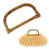 2xBamboo Bag Handle Replacement, Bamboo Handbag Purse Handle, D Shape Purse