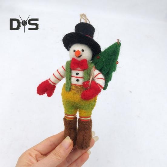 Украшения войлочные в виде мышей, сделанные вручную из шерсти, фигурки мышей, милые украшения в виде кукол-мышей для Хэллоуина, рождественский декор