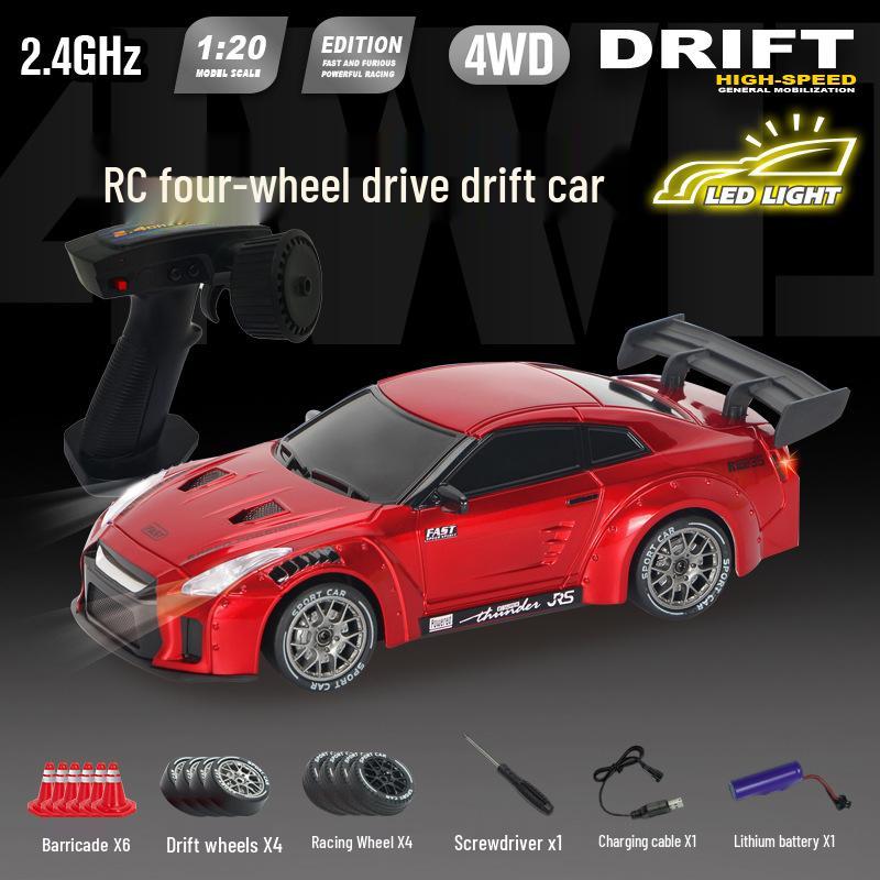 RC Drift Car: High-Speed, Variable Speed, 4WD, Rechargeable Remote Control Model for Kids