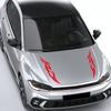 2 шт. Современная полосатая наклейка на капот автомобиля с рисунком огненного пламени, универсальные наклейки для бампера, капота автомобиля, виниловые аксессуары для DIY-декора