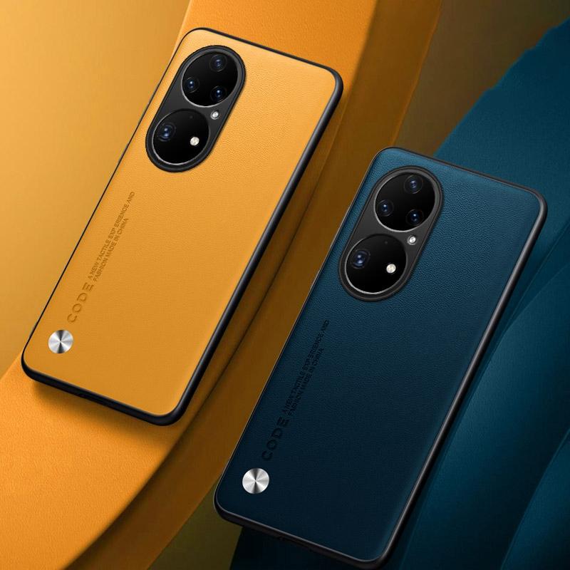 Роскошный чехол из искусственной кожи для Huawei P50 Pro Задняя крышка Силиконовый противоударный Чехол для телефона с полной защитой для HuaweiP50 Pro P50Pro