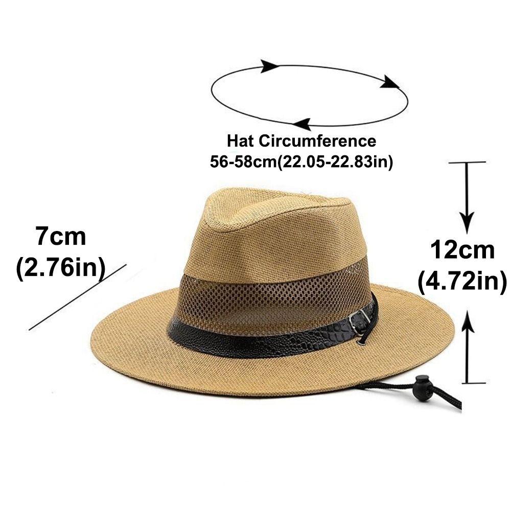 Mesh Sun Hat Breathable Straw Hat New Cowgirl Cap  Outdoor