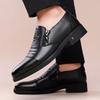 High Quality Men Spring Leather Comfortable Formal Leather Shoes New British Style Men Side Zipper Business Oxford Shoes