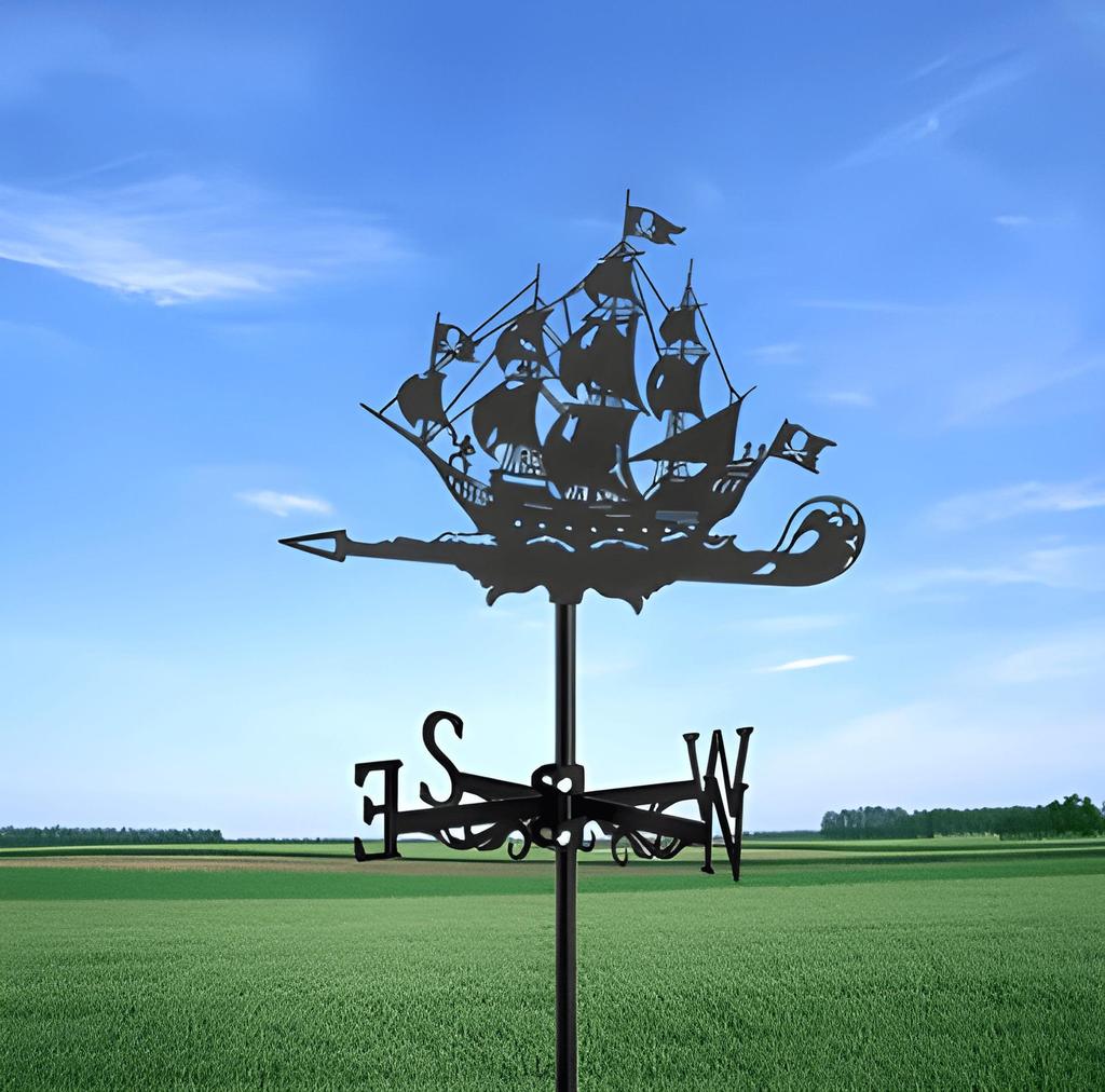 Декоративный железный флюгер - наружное украшение для металлической крыши