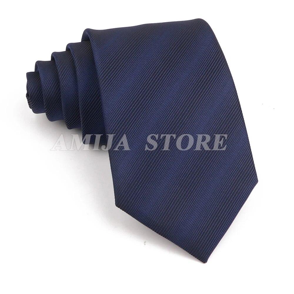 Men's Stripe Grey Navy Blue Wedding Ties Jacquard Woven 8CM Ployster Polka Floral Neck Ties