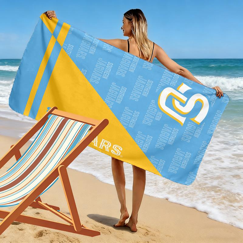 Southern Jaguars Print Beach Towel, Large Soft Quick Dry Towel for Beach Camping Swimming