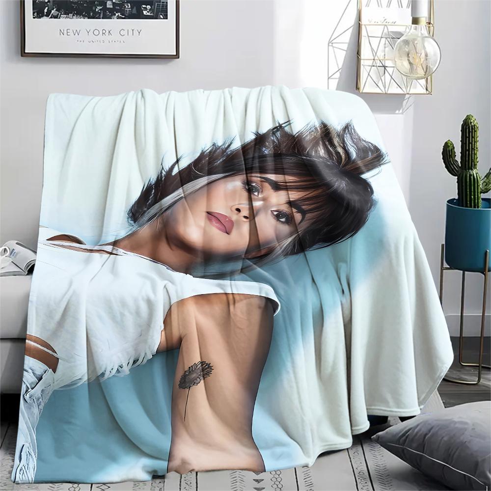 1 шт. Фланелевое одеяло с принтом Aitana, Высококачественное, Для всех сезонов, Декор для дома, Тепло и уют, Идеально для рождественских подарков