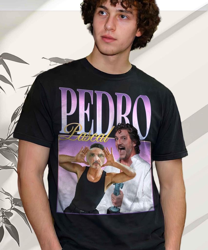 Pedro Pascal T-Shirt and kids tshirt: Vintage Actor Graphic Tee, Retro Pop Culture Apparel