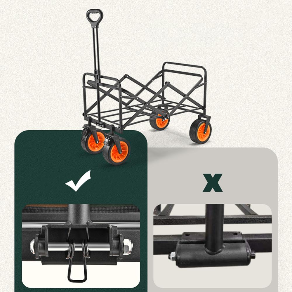 Портативная бытовая тележка для кемпинга, складная многофункциональная корзина для покупок большой емкости 150 л