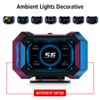Автомобильный HUD 3-дюймовый измеритель наклона акселерометр будильник превышения скорости км/ч об/мин датчик пробега P25 OBD GPS проекционный дисплей спидометр
