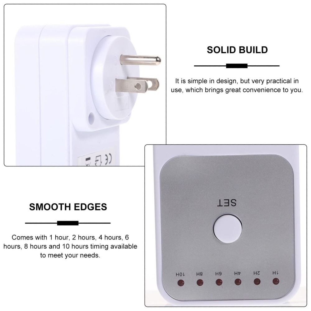 Вставляемый в розетку 10-часовой переключатель-таймер Обратный отсчет Настройка времени Переключатель-таймер Электронный ваттметр Бытовой