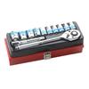 12-Piece Socket Wrench Repair Tool Set In Iron Box