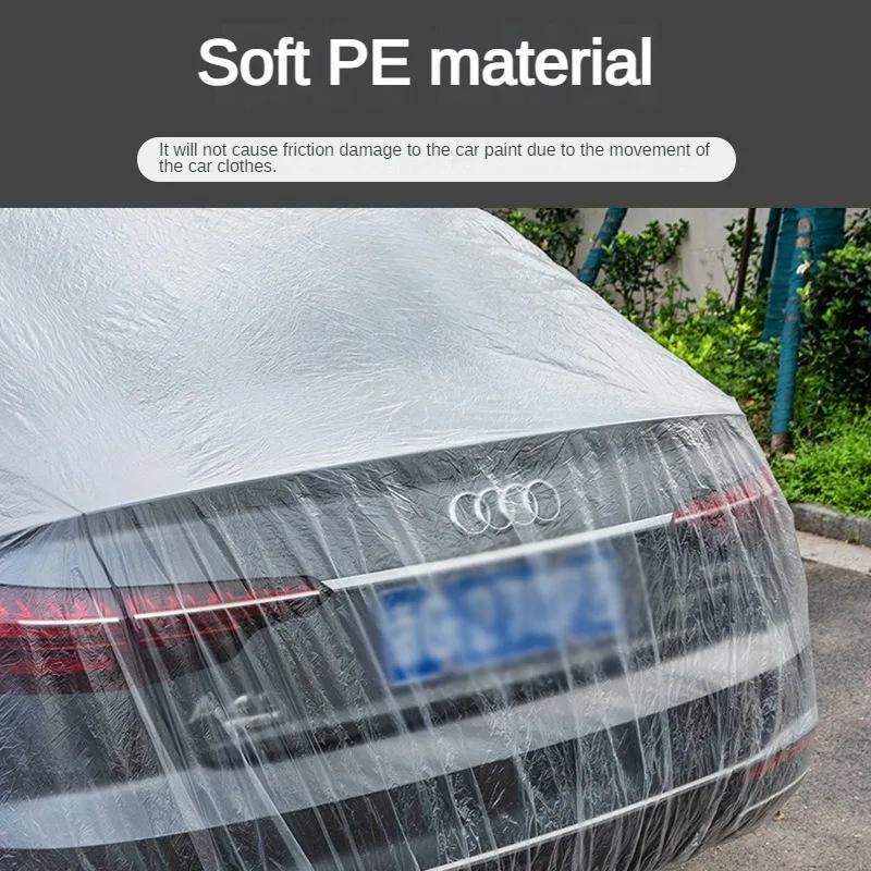 1-10 шт одноразовый автомобильный чехол прозрачный автомобильный чехол автомобильный чехол и автомобильный чехол полиэтиленовая пленка дождевик одноразовый автомобильный чехол от пыли автомобильный чехол