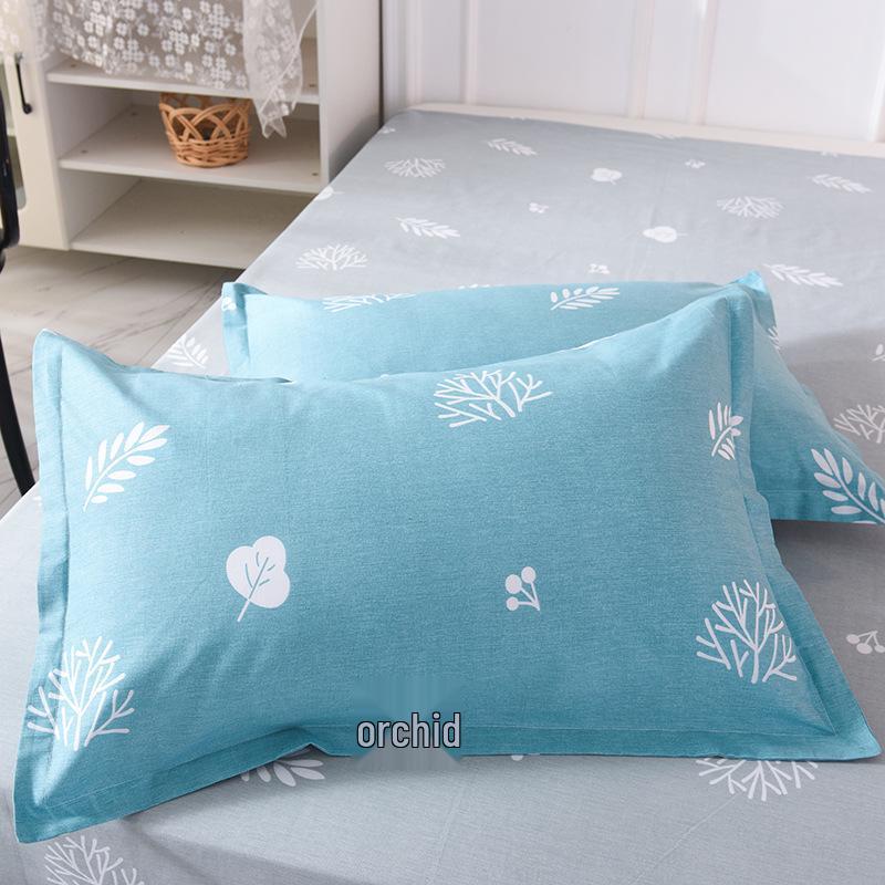 Хлопковые наволочки: Чистый хлопок, простой стиль для дома, общежитий, одноместных и двухместных комнат (Одиночный/Пара)