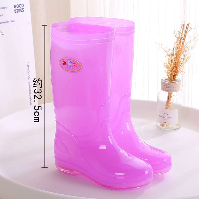 Желейные прозрачные резиновые сапоги, водонепроницаемые сапоги, дождевая обувь, женские летние дождливые дни, рабочие быстросохнущие резиновые сапоги, износостойкие, кухонные, высокие водонепроницаемые s