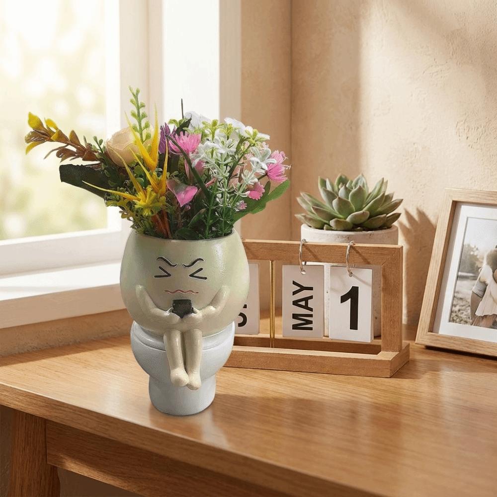 Cartoon Succulent Flowerpot Resin Plant Cultivation Pot Plant Growing Container  Succulent Planting