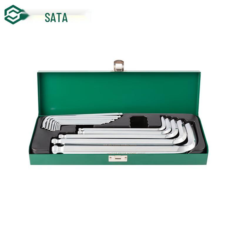 SATA 09141 Набор из 14 удлиненных шестигранных ключей с шаровым наконечником