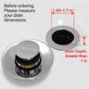 Заглушка для ванны | Уловитель волос для слива душа, Всплывающая заглушка для ванны со сливным отверстием | Заглушка для слива ванной комнаты | Защита слива для слива ванны 1-1/2 - 1-3/4""