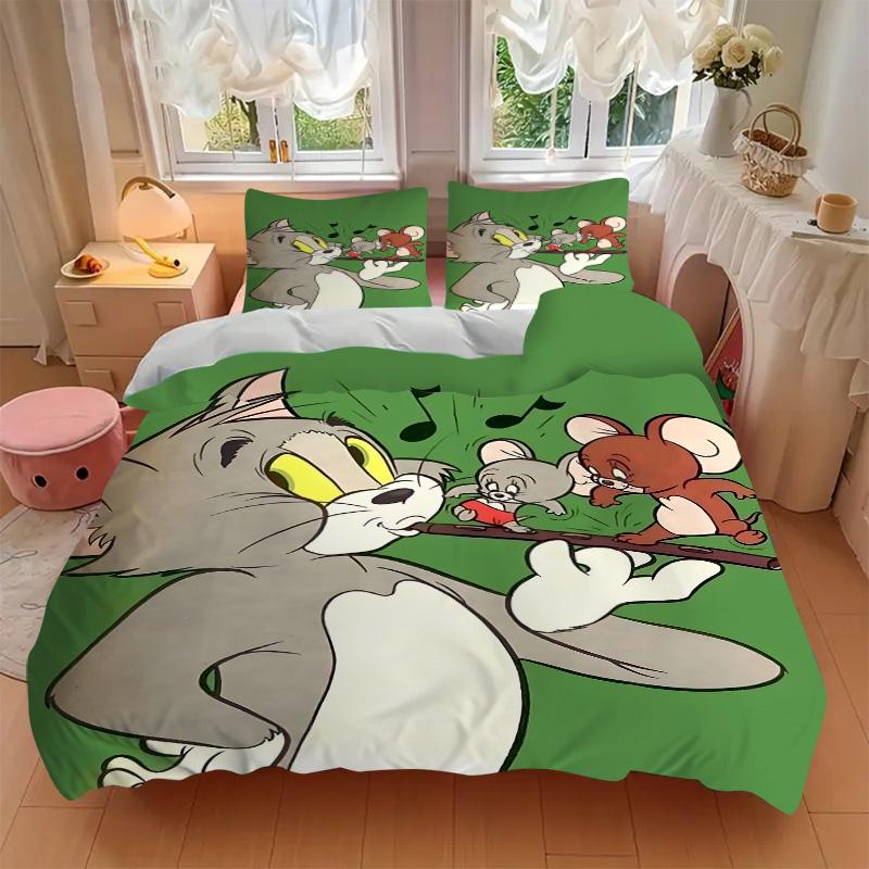 Tom Jerry Harmony Print 3Pcs Bedding Setduvet Cover With 2 Bedropillowcase Home Birthday Gift