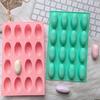 Силиконовая форма для выпечки 16 ячеек Овальная форма для шоколада Антипригарная Безопасна для морозильной камеры и духовки Форма для десертов Формы для выпечки Торта Желе Мороженого