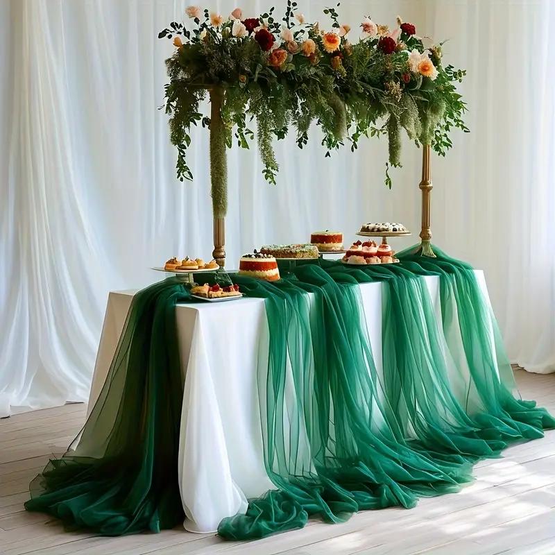 Тюль Ткань DIY Декор Свадебный Аксессуар XMS Вечеринка Мероприятие Прозрачная Сетка Ткань Элегантный Материал Дорожка на Стол Банты на Стулья Задник