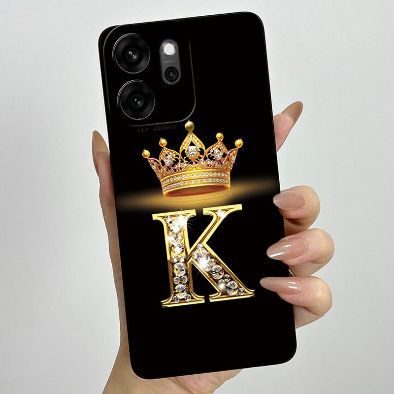 Чехол для Oppo Reno 14 FS Reno14 F S 14F 14FS 5G Чехол для телефона Королевские Буквы Ударопрочный Мягкий ТПУ Чехол Reno14FS Reno14F Чехол Capa