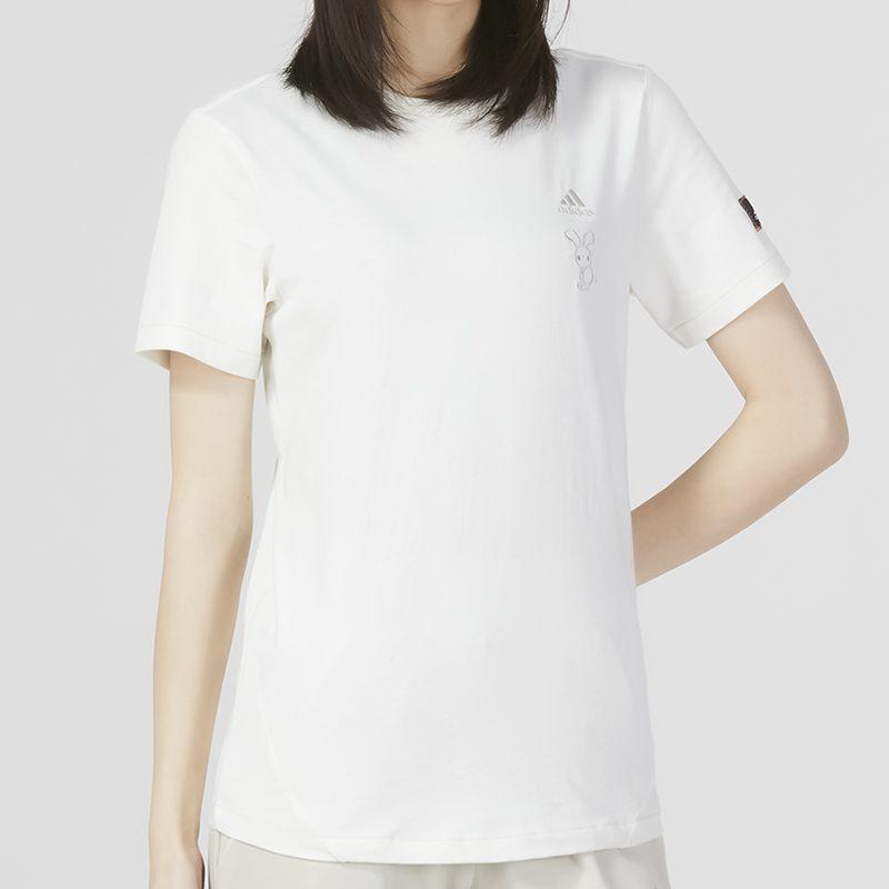 Adidas T Shirts Women's White Crew Neck Thin Other HZ3006