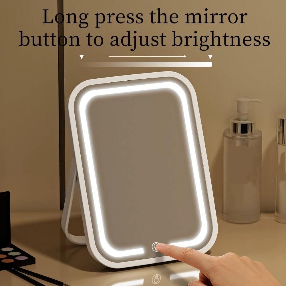 Touch Control LED Lighted Mirror High Definition Portable Vanity Mirror Travel Use