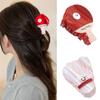 Sweet Table Tennis Racket Hairpin Cartoon Hair Claw Clip Unique Badminton Hairpin  Women Decoration