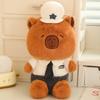 Cute police capybara doll plush toy capybara turned into bee doll children's company soothing doll