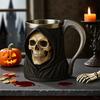 Кружка Скелет на Хэллоуин Готическая Кофейная Чашка из Смолы Чайная Чашка Креативный Стакан для Питья для Кухни Ресторана Вечеринки На Открытом Воздухе