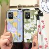 Oil Painting Flower Phone Case For UMIDIGI Bison X20 Wristband Wrist Strap Kickstand Soft Case Ring Protective Durable