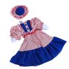 Porch Goose Outfit Lovely Goose Statue Dress Hat Costume Set for Outdoor Patio Yard Lawn Garden Decor Blue Red