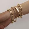Fashion New Vintage Golden Multi-layered Letter Chain Lock Bracelet For Women Boho Jewelry Party Gift