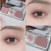 Трехцветный набор теней для век с жемчугом и блестками, матовая роза, темно-серый, зеленый, блестящие тени для век, стойкая пигментная косметика