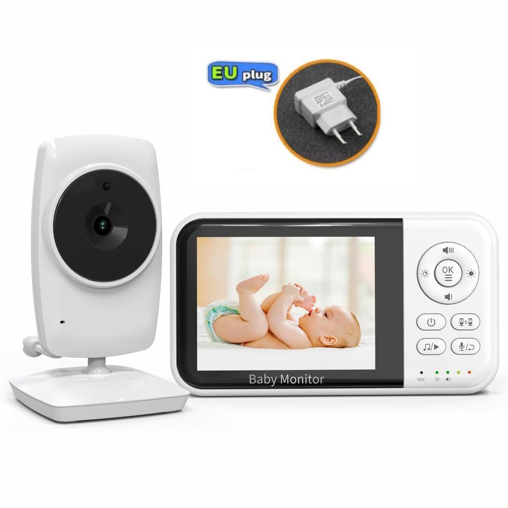 Беспроводная радионяня ночного видения ЖК-аудио-видео камера безопасности 2-сторонний разговор Таймер кормления Температура 2100 мАч Батарея Нет WIFI Камера для ухода за ребенком
