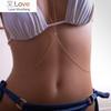 Women Sexy Body Chain Rhinestone Crystal Summer Beach Harness Jewelry Waist Belly Chain Bikini Body Necklace Gold Ketting