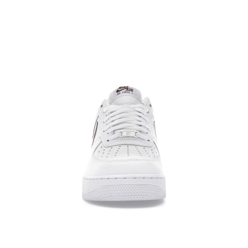 Nike Air Force 1 07 белые бордовые кроссовки Crush мужские FJ4146-112