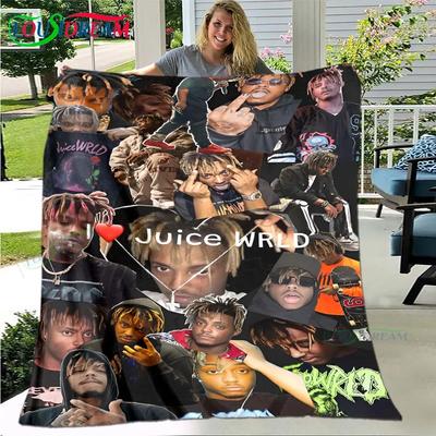 3D Модная хип-хоп певец J-Juice WRLD Фланелевое одеяло для взрослых и детей Декоративное одеяло для дивана-кровати Портативное одеяло Подарок