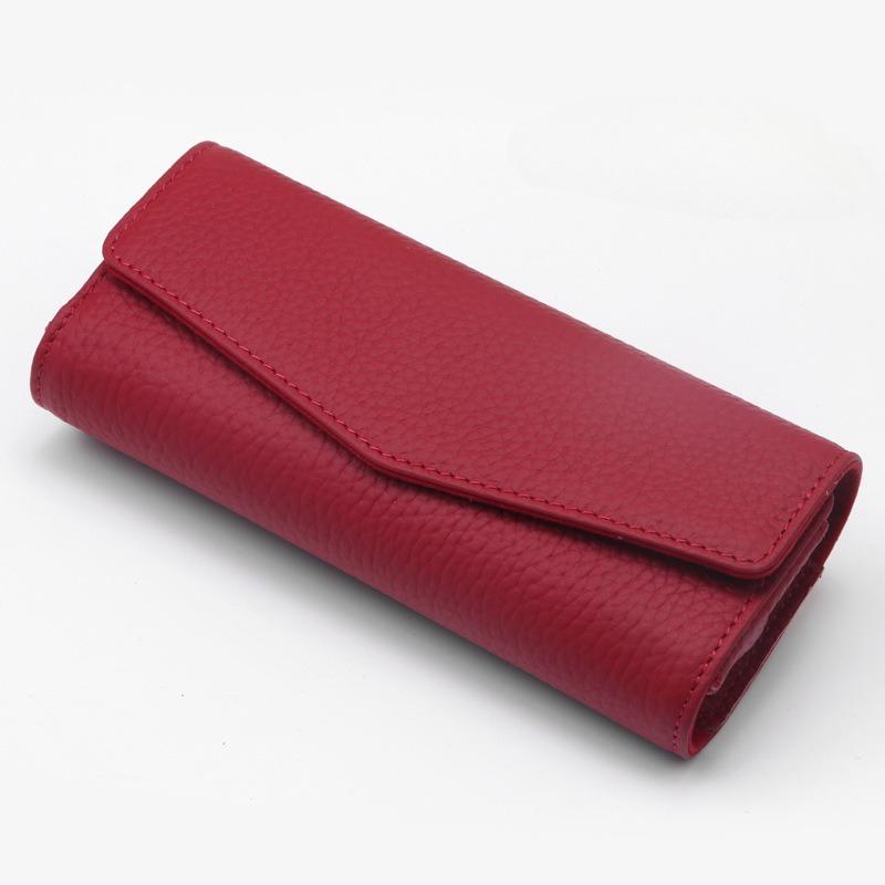 Автомобильный солнцезащитный козырек Чехол для солнцезащитных очков Подвеска Застежка Верхний слой Коровья кожа Держатель для очков Коробка для хранения карт и билетов Аксессуары