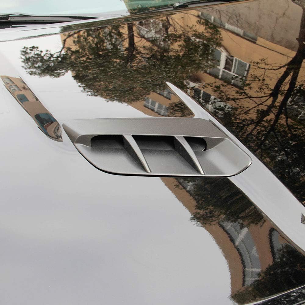 Korlot Engine Hood Air Outlet Vent Moulding Cover Trim For Dodge Challenger 2015-2023(Matte Black)