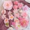 Artificial Flowers Head Silk Fake Flowers for Home Decor Wedding Marriage Decoration Bride DIY Craft Gifts Garland Accessories