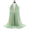 Muslim Chiffon Hijab Scarf Women Long Solid Color Head Wrap For Women Hijabs Scarves Ladies Muslim Veil Jersey Hijabs 180*70cm