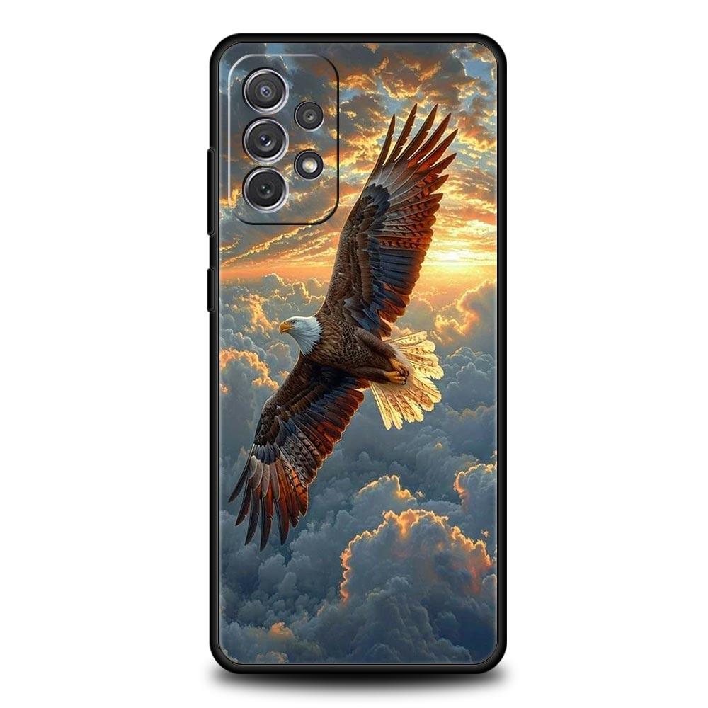 Чехол для телефона с орлом для Samsung Galaxy A17 A07 A55 A35 A25 A15 A05s A33 5G A31 A23 A21s A13 A41 A73 A53 A51 A71 A03s S10 Plus