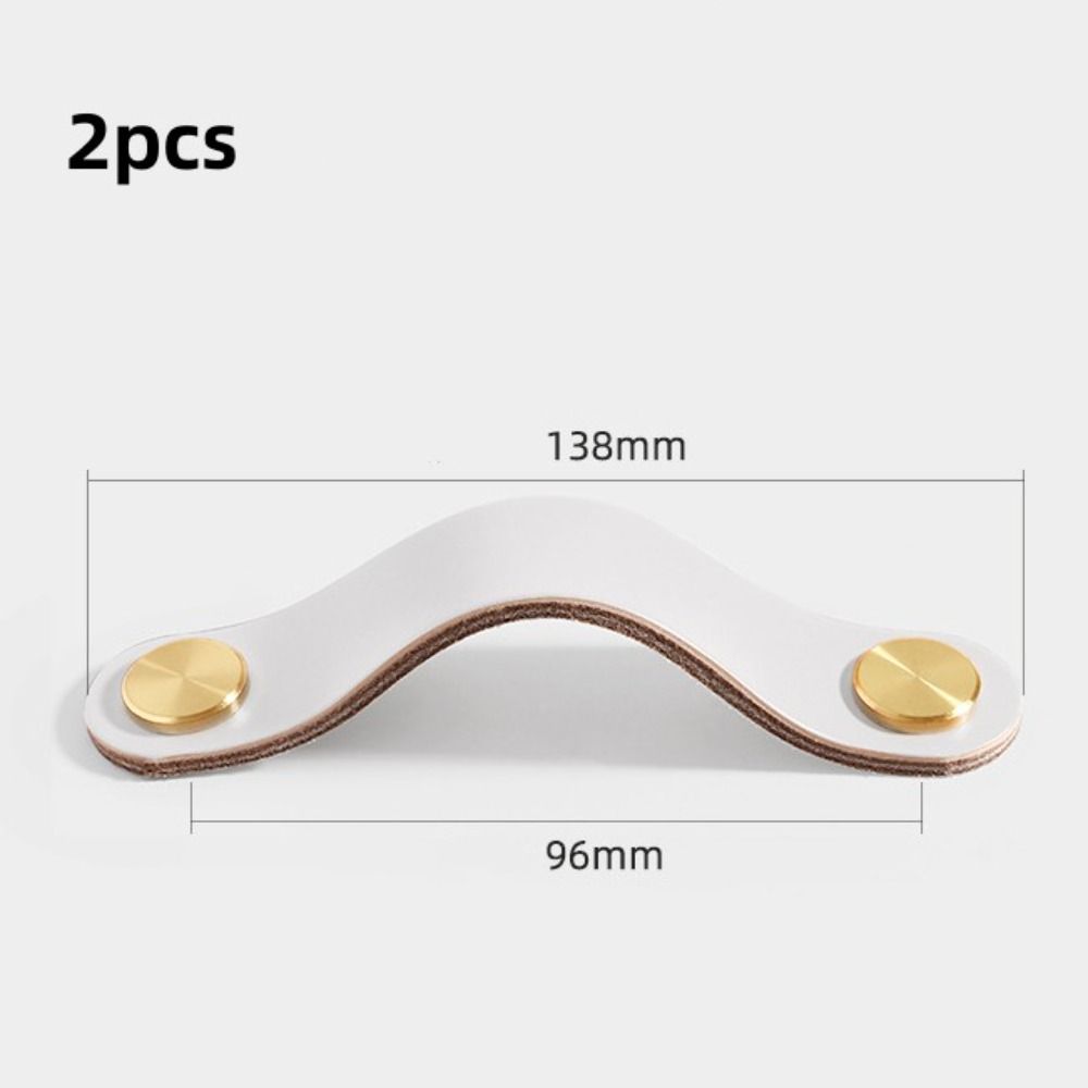 Wardrobe Eco-Friendly Leather Door Handles Cabinet Handle Drawer Pull Knobs Furniture Handle
