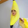 Желтый костюм банана для детей и взрослых, комбинезон без рукавов, банановый наряд на Рождество, Хэллоуин, косплей, нарядная вечеринка, одежда с фруктами