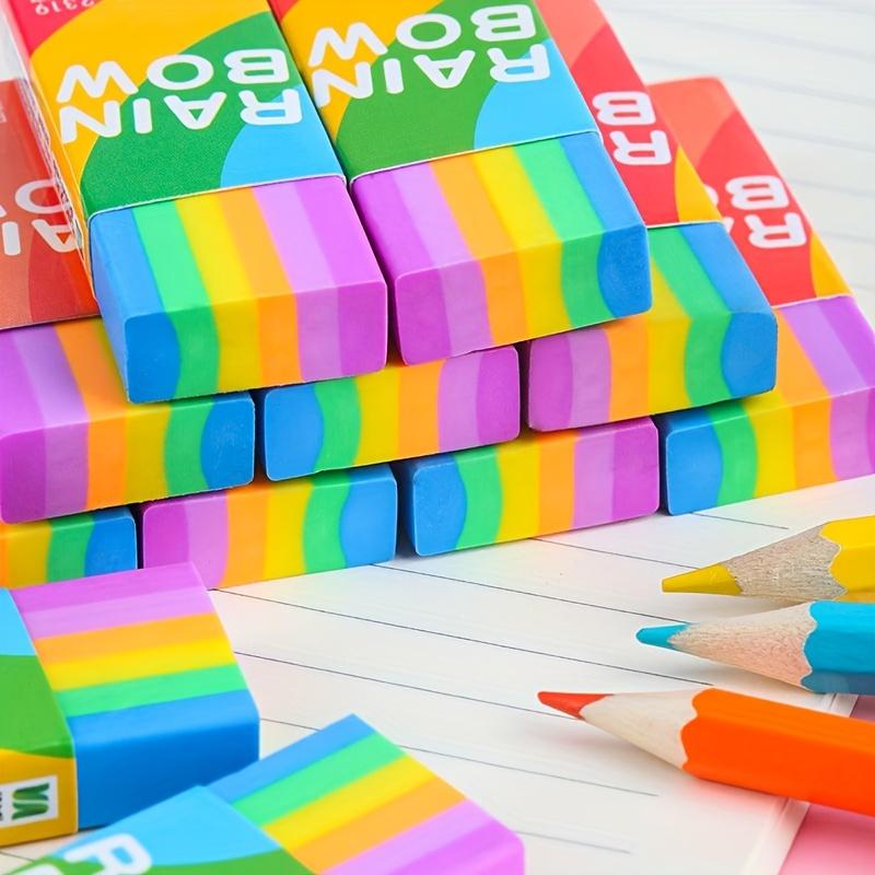 1 Pcs Rainbow Eraser Pencil Eraser Stationery Soft 2b Eraser Suitable For Office And School