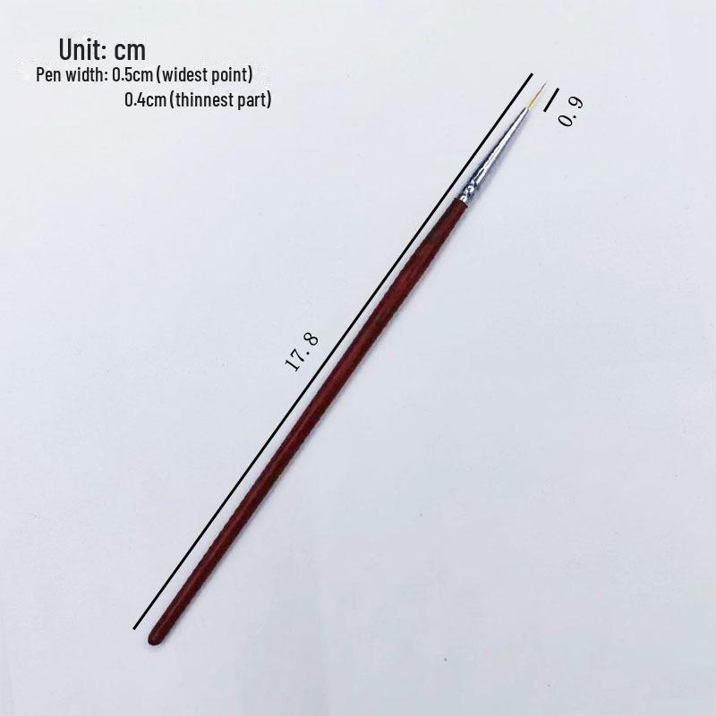 Nail Art Fine Line Drawing Brush - Wooden Handle Pen for Detailing, Painting, and Face Art