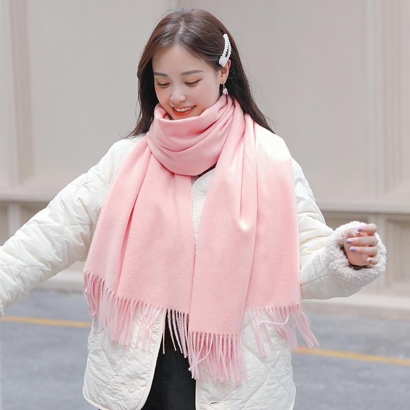 Autumn and Winter Scarf Shawl High End Versatile Solid Color Scarf for Women Autumn and Winter Warm New Imitation Cashmere Scarf